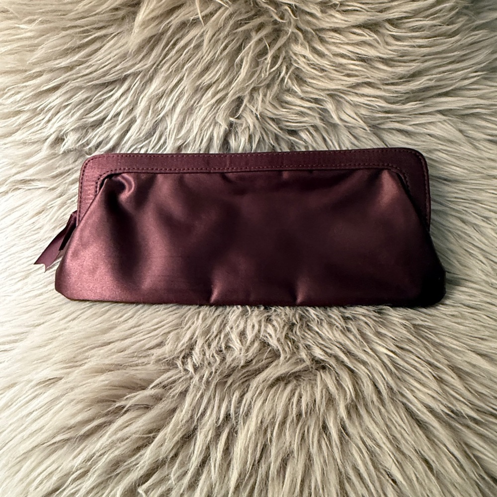 Floral Embroidered Clutch - Purple and Brown - Picture 2 of 2